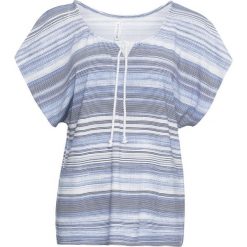T-shirt bonprix indygo w paski. Niebieskie t-shirty damskie bonprix, w paski, bez kołnierzyka. Za 27,99 zł.