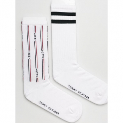 Tommy Hilfiger - Skarpetki (2-pack). Szare skarpetki damskie TOMMY HILFIGER, z bawełny. Za 49,90 zł.