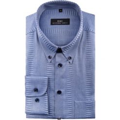 Koszula BIAGIO slim 15-01-23. Niebieskie koszule męskie Giacomo Conti, m, bez wzorów, z bawełny, button down, z długim rękawem. Za 229,00 zł.