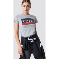 Levi's T-shirt The Perfect Sportswear - Grey. Szare t-shirty damskie Levi's®, s, z nadrukiem, z bawełny, z okrągłym kołnierzem. Za 80,95 zł.