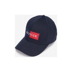 Tommy Hilfiger Czapka z daszkiem Niebieski. Niebieskie czapki męskie TOMMY HILFIGER, z haftami, z bawełny. Za 187,95 zł.