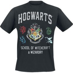 T-shirty męskie z nadrukiem: Harry Potter Hogwarts Crest T-Shirt czarny