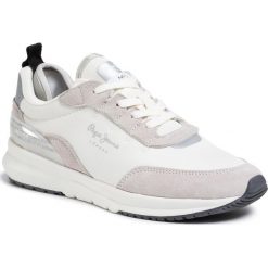 Sneakersy PEPE JEANS - N22 Summer PLS31007 Optic White 802. Szare półbuty damskie Pepe Jeans, z jeansu. W wyprzedaży za 299,00 zł.