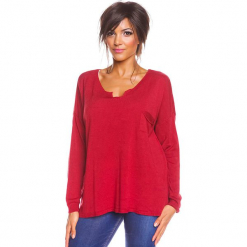 Sweter "Coco" w kolorze czerwonym. Czerwone swetry oversize damskie marki So Cachemire, s, z kaszmiru. W wyprzedaży za 165,95 zł.