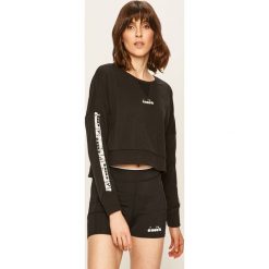 Diadora - Bluza. Czarne bluzy damskie Diadora, s, z aplikacjami, z bawełny, bez rękawów, bez kaptura. Za 219,90 zł.