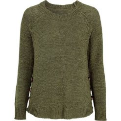 Cellbes Sweter z guzikami po boku khaki female zielony 38/40. Zielone swetry damskie Cellbes, bez wzorów, eleganckie, z długim rękawem, długie, bez kaptura. Za 189,00 zł.