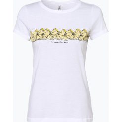 ONLY - T-shirt damski – Onlima, biały. Białe t-shirty damskie ONLY, s, z nadrukiem, bez kołnierzyka. Za 69,95 zł.