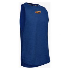 Under Armour SC30™ Basketball Podkoszulek Niebieski. Niebieskie podkoszulki męskie Under Armour, l, bez wzorów, z bawełny, bez kołnierzyka. Za 188,95 zł.