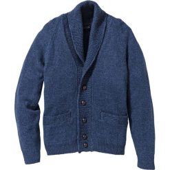 Kardigany męskie: Sweter rozpinany Regular Fit bonprix ciemnoniebieski melanż