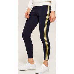 Legginsy z lampasem - Granatowy. Niebieskie legginsy damskie marki House, l. Za 49,99 zł.
