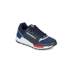 Buty Polo Ralph Lauren TRKSTR100TVK. Niebieskie trampki męskie Polo Ralph Lauren, bez wzorów, bez zapięcia. Za 669,00 zł.