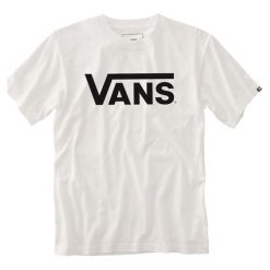 Vans T-Shirt Chłopięcy Classic M Biały. Białe t-shirty chłopięce marki Vans, z nadrukiem, z materiału, bez rękawów. Za 75,00 zł.