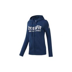 Bluzy Reebok Sport Bluza z kapturem CrossFit Full Zip. Niebieskie bluzy damskie z kapturem Reebok Sport, xl, bez wzorów, bez rękawów. Za 279,00 zł.
