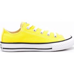 Converse - Tenisówki dziecięce. Żółte trampki dziewczęce Converse, bez wzorów, z gumy, bez zapięcia. W wyprzedaży za 149,90 zł.