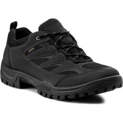 Trekkingi ECCO - Xpedition III GORE-TEX 81115453859 Black. Czarne trapery męskie ecco, na co dzień, bez wzorów, ze skóry ekologicznej, na sznurówki. W wyprzedaży za 329,00 zł.