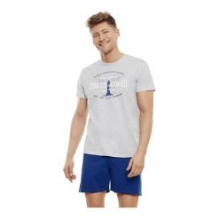 Piżamy męskie: Piżama Echo 35737-09X Popielato-niebieska