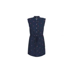 Sukienki krótkie Le Temps des Cerises UP. Niebieskie sukienki damskie marki Le Temps Des Cerises, s, bez wzorów, bez kołnierzyka, z krótkim rękawem, krótkie, mini. Za 349,00 zł.