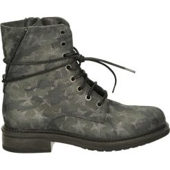 Botki - 63A002 GRI470. Szare botki damskie marki Venezia, ze skóry. Za 279,00 zł.