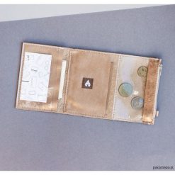 MINI / Soft Gold - portfel ze skóry. Niebieskie portfele damskie Pakamera, ze skóry. Za 139,00 zł.