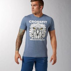Reebok Koszulka męska Crossfit Graphic Tee szara r. XL (B87224). Szare topy sportowe damskie Reebok, m. Za 81,00 zł.