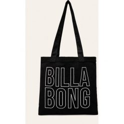 Billabong - Torebka. Czarne torby damskie na zakupy Billabong, z nadrukiem, z bawełny, na ramię, duże, z nadrukiem, bez dodatków. W wyprzedaży za 139,90 zł.