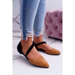 Lu Boo Baleriny W Szpic Zamsz Camel Carana. Brązowe baleriny damskie Tagless, bez wzorów, z zamszu, wizytowe, bez obcasa. Za 89,00 zł.