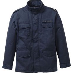 Kurtka z nadrukiem z tyłu Regular Fit bonprix ciemnoniebieski. Płaszcze męskie bonprix. Za 169,99 zł.