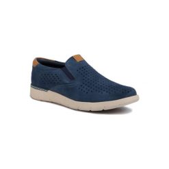 Lasocki for men MB-LOGO-09 Niebieski. Niebieskie półbuty męskie Lasocki For Men, bez wzorów, ze skóry, bez zapięcia. Za 179,99 zł.