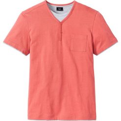 T-shirty męskie: T-shirt w optyce 2 w 1 Regular Fit bonprix koralowy