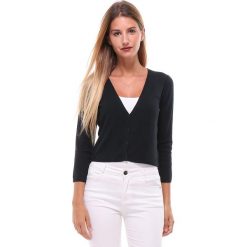 Kardigan "Minilex" w kolorze czarnym. Czarne kardigany damskie Multiples grandes tailles, s, bez wzorów, z wełny, klasyczne, bez rękawów, bez kaptura. W wyprzedaży za 55,95 zł.