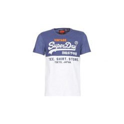 T-shirty z krótkim rękawem Superdry SHIRT SHOP TRI PANEL TEE. Niebieskie t-shirty męskie Superdry, s, bez wzorów, bez kołnierzyka, krótkie. Za 119,20 zł.