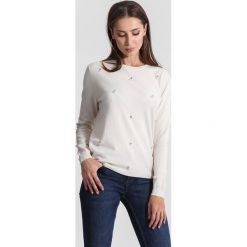 Kremowy Sweter Tiny Stones. Brązowe bez kategorii other, na zimę, xl. Za 69,99 zł.