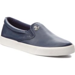 Trampki LAUREN RALPH LAUREN - Ria 802714627003 Dark Midnight. Niebieskie półbuty damskie Lauren Ralph Lauren, na co dzień, bez wzorów, ze skóry, bez obcasa, na płaskiej podeszwie, bez zapięcia. W wyprzedaży za 299,00 zł.