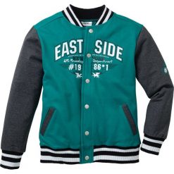 Bluza rozpinana "college" bonprix ciemnoszmaragdowo-antracytowy melanż. Zielone bluzy męskie marki bonprix, m, melanż. Za 74,99 zł.