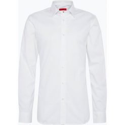 HUGO - Koszula męska łatwa w prasowaniu - Elisha01, czarny. Czarne koszule męskie non-iron marki HUGO, m, z klasycznym kołnierzykiem. Za 299,95 zł.