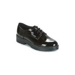 Derby Moony Mood GLADYS. Czarne półbuty damskie Moony Mood, bez wzorów, bez obcasa, bez zapięcia. Za 89,50 zł.
