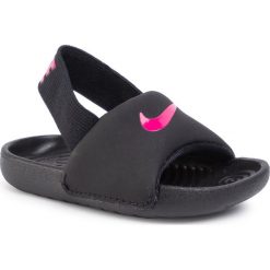 Sandały NIKE - Kawa Slide (Td) BV1094 008 Black/Vivid Pink/Black. Czarne sandały dziewczęce Nike, ze skóry. Za 99,00 zł.