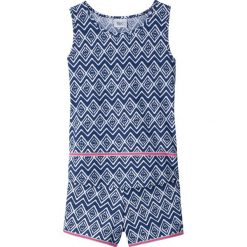 Top + szorty (2 części) bonprix kobaltowo-biały. Niebieskie spodenki dziewczęce bonprix, bez wzorów, wakacyjne, krótkie. Za 27,99 zł.
