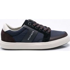Tommy Hilfiger - Buty. Niebieskie buty sportowe męskie TOMMY HILFIGER, ze skóry, na sznurówki. W wyprzedaży za 299,90 zł.