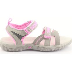 Sandałki dziewczęce sportowe American Club grey/pink. Szare sandały dziewczęce American CLUB, ze skóry, bez zapięcia. W wyprzedaży za 54,45 zł.
