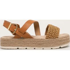 Gant - Sandały Daisywall. Żółte klapki damskie GANT, bez wzorów, ze skóry, bez obcasa, na obcasie. Za 439,90 zł.