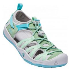 Keen Sandały Dziecięce Moxie Sandal Jr, Quiet Green/Aqua Sea Us 1 (32/33 Eu). Niebieskie sandały dziewczęce Keen, bez zapięcia. Za 169,00 zł.