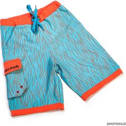Spodenki plażowe i kąpielowe UV 50+ Swirl. Niebieskie kąpielówki chłopięce marki Pakamera. Za 149,00 zł.