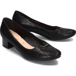 BIOECO BY ARKA 5763 1234 czarny, czółenka damskie. Czarne czółenka damskie Bioeco by Arka, bez wzorów, ze skóry, bez obcasa, na obcasie. Za 269,90 zł.