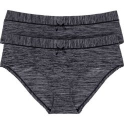 Figi "panty" (2 pary) bonprix 2x szary melanż. Szare figi bonprix, melanż. Za 25,98 zł.