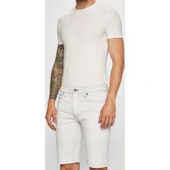 Desigual - Szorty. Niebieskie spodenki i szorty męskie Desigual, z aplikacjami, z elastanu, casualowe. W wyprzedaży za 169,90 zł.