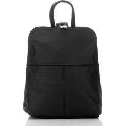 BEVERLY skórzany plecak damski Czarny. Czarne plecaki damskie marki Abruzzo, eleganckie. Za 129,00 zł.