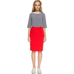 NYCOLE Spódniczka ołówkowa - czerwona. Czerwone spódniczki damskie Stylove, s, w paski, z elastanu, klasyczne, midi, ołówkowe. Za 119,00 zł.