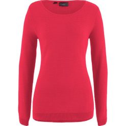 Sweter bonprix czerwony. Czerwone swetry klasyczne damskie marki bonprix. Za 54,99 zł.