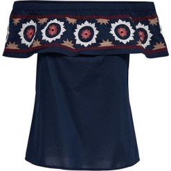 ONLY Panie bluzka Elen a Off Shoulder Top kompatybilności Navy Blaze r Aztec embrodiery (rozmiar 36). Niebieskie bluzki damskie ONLY, bez wzorów, bez kołnierzyka. W wyprzedaży za 56,00 zł.